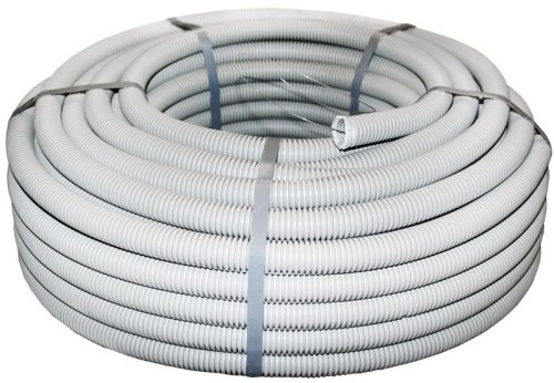 Гофра ПВХ IEK Д=20 легкая с протяжкой серый (100м) картинка